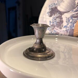 Unique Vintage Silver Candle Holder